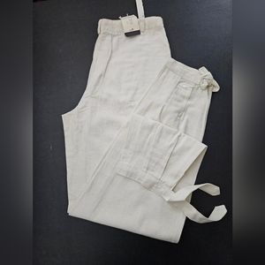Vintage - NWT - Happy Legs Linen/Cotton Blend Pants - Color Natural